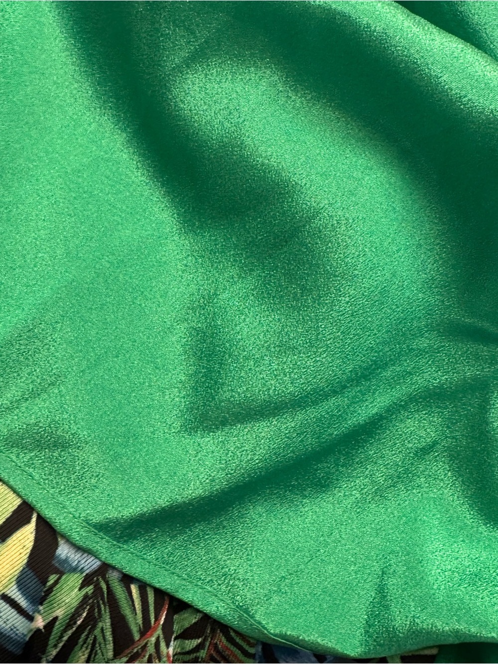 HYFVE Green Tropical Leaf Print Crisscross Back Maxi Dress Size L - Picture 13 of 16